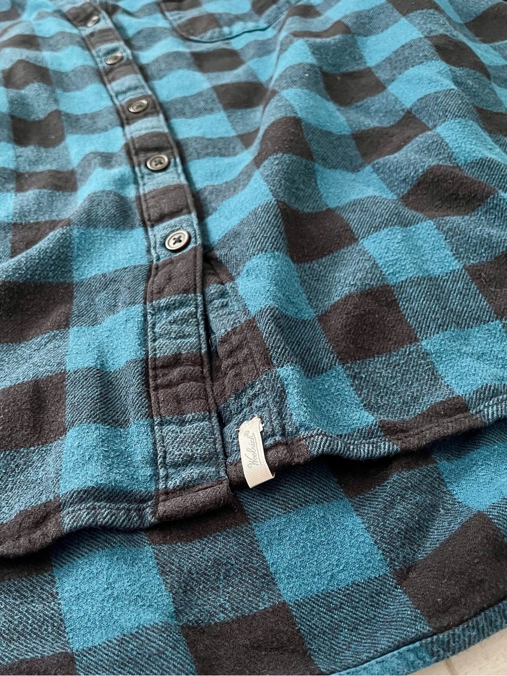 Woolrich Pemberton Boyfriend Cotton Flannel Button Down Shirt Buffalo Check Sz L - Picture 8 of 12